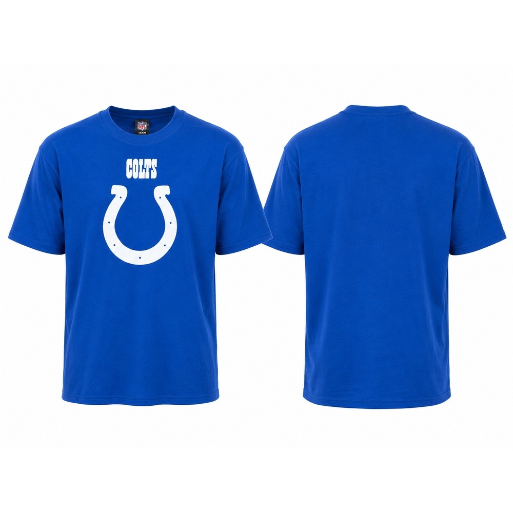 Majestic NFL Indianapolis Colts T Shirt Mens 2XL Blue Horseshoe Logo Newโ Tag